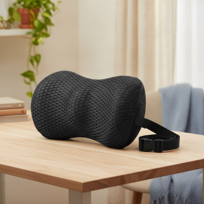 EverComfort SpineEase lumbar support in black breathable mesh